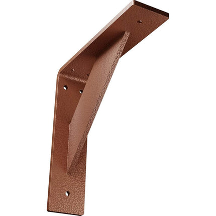 Ekena Millwork BKTM02X08X08TRHCO 2 inch W x 8 inch D x 8 inch H Traditional Steel Bracket, Hammered Copper