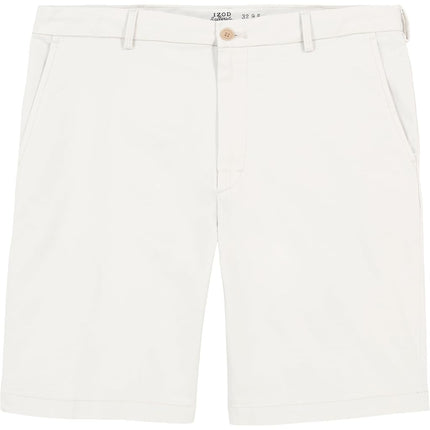 Izod Men's Saltwater 9.5" Flat Front Chino Short Casual, Stone, 36