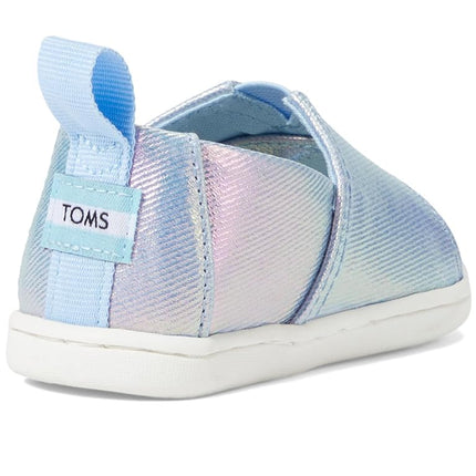 TOMS Girl's Classic Alpargata Loafer Flat, Multi Iridescent Canvas, 4 UK Child