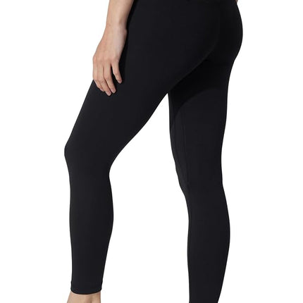 Legging femme Yogalicious taille haute anti-transparence à imprimé doux, dos en V noir, S