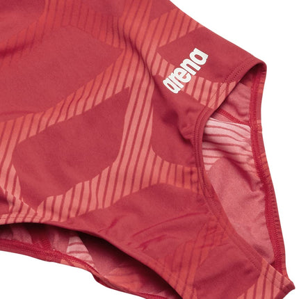 Arena Spider Light Drop Back MaxLife One Piece Swimsuit, Red - Red, 22