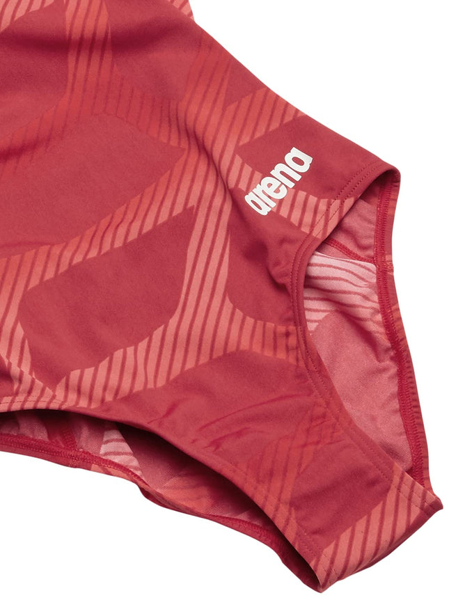 Arena Spider Light Drop Back MaxLife One Piece Swimsuit, Red - Red, 22
