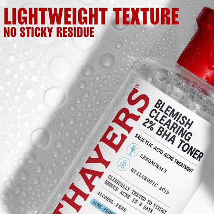 Tónico Thayers para imperfecciones con ácido salicílico, tónico facial para el acné con 2% de ácido salicílico, cuidado de la piel calmante y no astringente, 355 ml