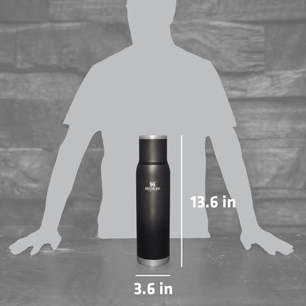 Stanley Adventure To Go Gobelet de voyage isotherme - 1,4 L - Bouteille isotherme en acier inoxydable étanche avec couvercle à gobelet isotherme et bouchon anti-éclaboussures