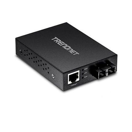 TRENDnet Convertidor de Fibra Multimodo SC de 100 Base-T a 100 Base-FX, Independiente, Puerto Fast Ethernet Auto-MDIX de 10/100 Mbps, Red de Fibra de hasta 2 km (1.25 millas), Capacidad de Conmutación de 200 Mbps, TFC-FMSC