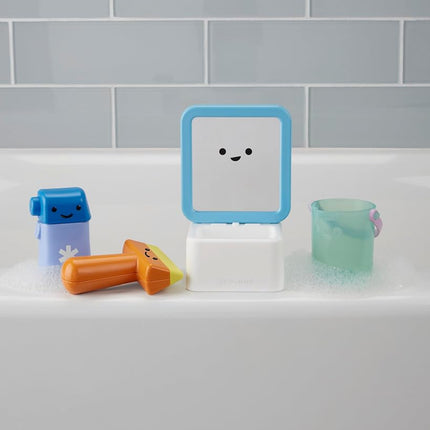Skip Hop - Baby Bath Toy, Fresh and Clean Mirror Design, 4 Pieces, Mirror and Sink Pretend Play, Sensory Development Toy for Bathtub, Age 12 Meters+