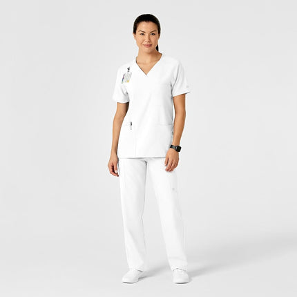 WonderWink Wink W123 Unisex Multi-Cargo Scrub Pant White