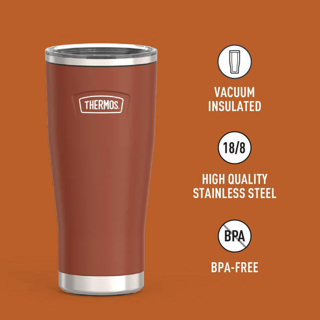 Saddle-24 oz Stainless Steel Tumbler w/Slide Lock Lid