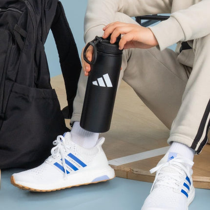 adidas Metal Water Bottle 600 mL, Powder Plum Purple/Clear Pink/Semi Flash Aqua Blue/M, 600 ML