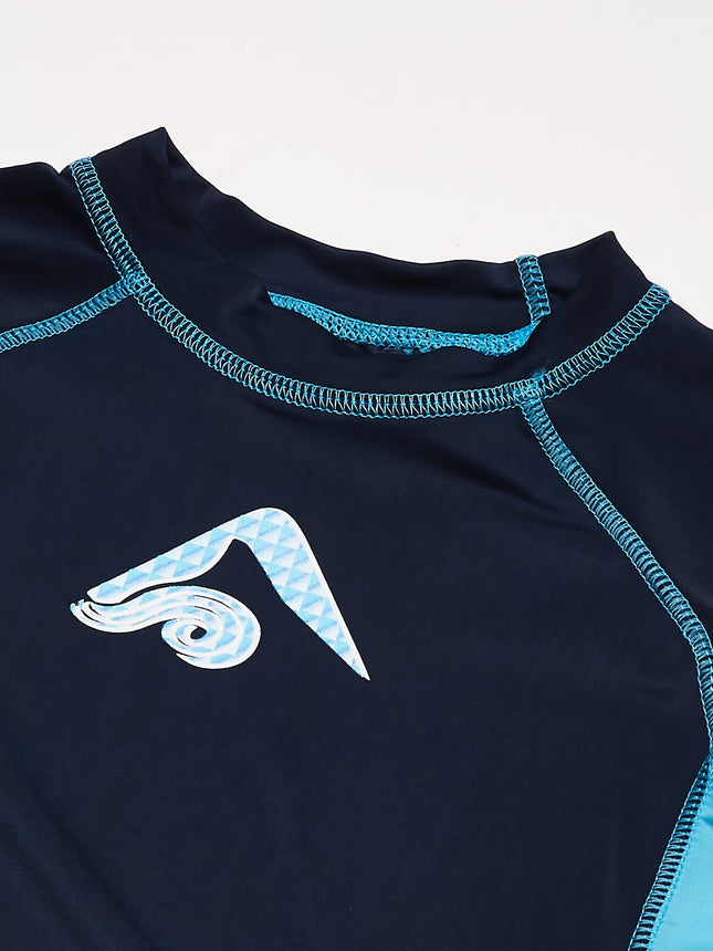 Kanu Surf Boys' Revival UPF 50+ Camiseta de Natación Rashguard Protectora Solar, Flex Navy, 8