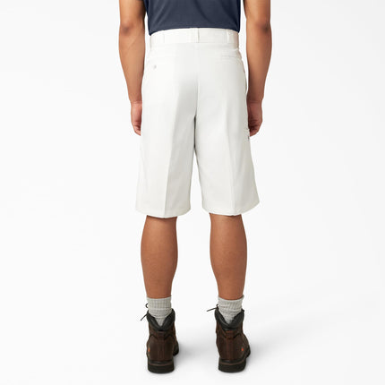 Dickies mens 13 Inch Loose Fit Multi-pocket Work athletic shorts, White, W50 US