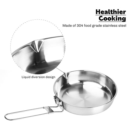 Fire-Maple 1.4L Antarcti Stainless Steel Camping Frying Pan Skillet