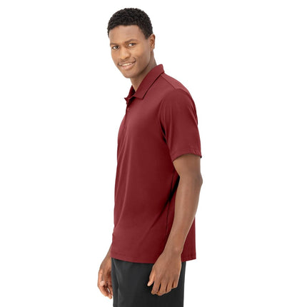 Hanes Moves Performance, Short Sleeve Polo Shirt for Men, Moisture-Wicking, Cardinal Red, XL