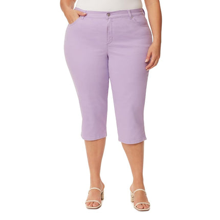Gloria Vanderbilt Women's Amanda Capri Jean Plus Size, Sweet Violet, 16 Long
