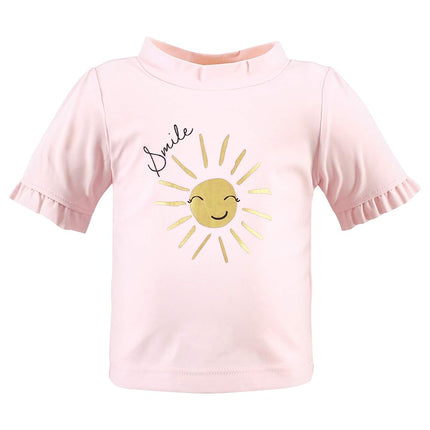 Hudson Baby Unisex Baby Swim Rashguard Set, Smile Sunshine, 5 Toddler