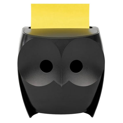 Post-it Owl Note Dispenser, Includes 1 Pad of Post-it 3 in X 3 in Super Sticky Dispenser Pop-up Notes, 45 Sheets, OWL-330-BK