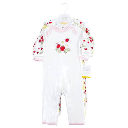 Lot de 3 grenouillères en coton Hudson Baby, motif Fruits, 6 mois
