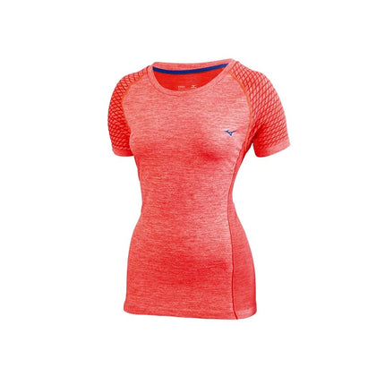 Mizuno Running Women's Seeker Tee, Small, Fiery Coral
