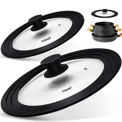 Ydeapi Universal Lids for Pots, Pans & Skillets - 