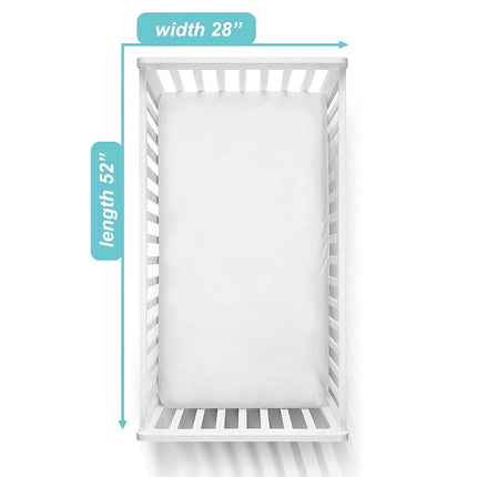 Sábana bajera de percal 100% algodón natural American Baby Company para cuna estándar y colchones para niños pequeños, color blanco nieve, suave y transpirable, para niños y niñas