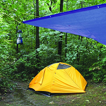 Performance Tool Tarp for Camping and Weather Protection, Aluminum, Blue, 5 x 7 feet