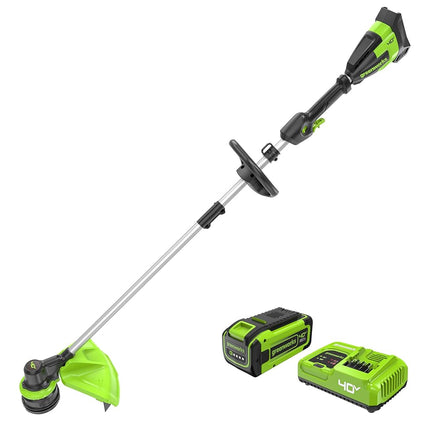 Greenworks 40V 17-Inch Brushless String Trimmer, 8Ah Battery and Rapid Charger Included