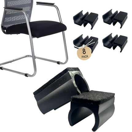 Rectangle U Shaped Chair Leg Tips Caps with Felt P