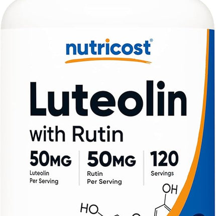 Nutricost Luteolin with Routine Complex 100mg (50mg Luteolin, 50mg Routine) 120 Capsules - Vegetarian, Non-GMO, Gluten Free