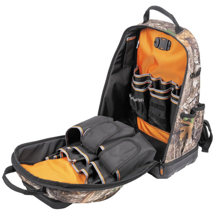 Mochila para herramientas Klein 62800BPCAMO Tradesman Pro® XL, 40 bolsillos, Camuflaje
