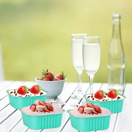 LNYZQUS 10oz Mini Cake Tins with Lids, Individual Cinnamon Roll Pans