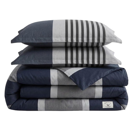 Nautica Rendon Duvet Cover Set King Charcoal