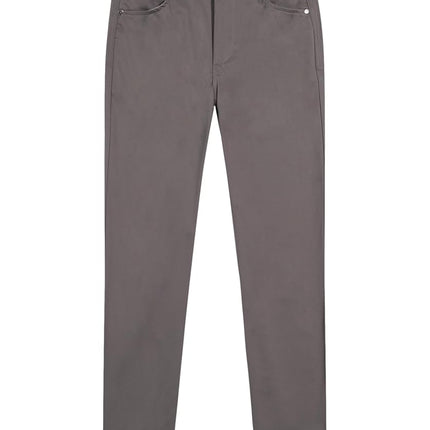 IZOD Boys' School Uniform Twill Pants, Flat Front & Comfortable Waistband with 5 Pockets, Grey 5-Pocket, 14
