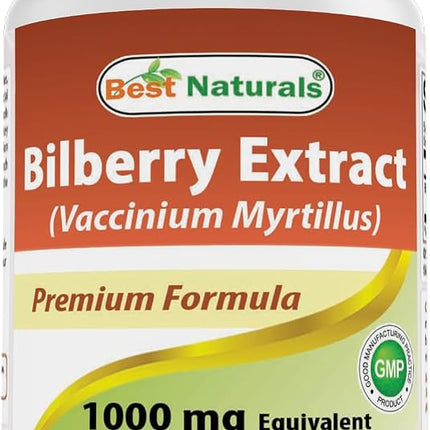 Best Naturals Bilberry Extract 1000mg for Healthy 