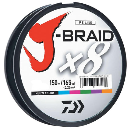 Daiwa J-BRAIDX8, Filler Spool, Multi-Color, Mono Dia.= 10lb.