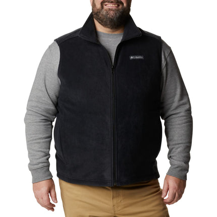Columbia Chaleco de Forro Polar Steens Mountain para Hombre, Negro, 2X