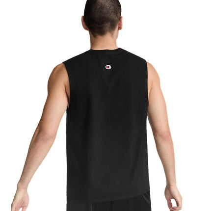 Champion Men's Classic Jersey Muscle T-Shirt, Black, S