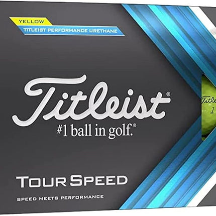 Titleist Tour Speed Golf Ball, Pack of 12, Yellow
