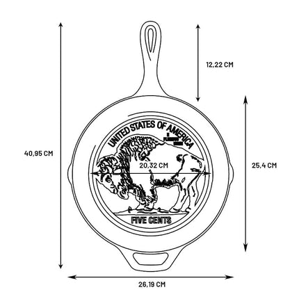Lodge Buffalo Skillet, L8SK3BN