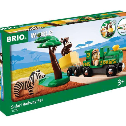 BRIO World Safari Train Set for Kids Age 3 Years Up - Wooden Railway Expansions and Accessories