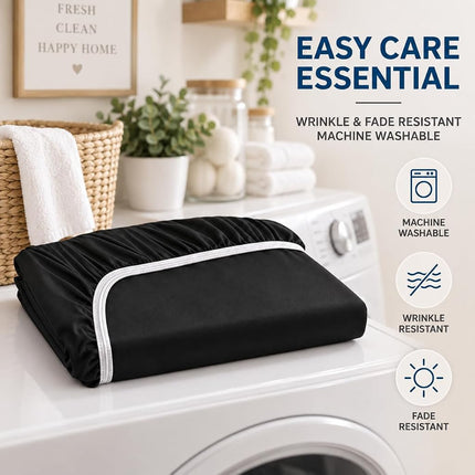 Luxury king fitted brushed microfiber, Black