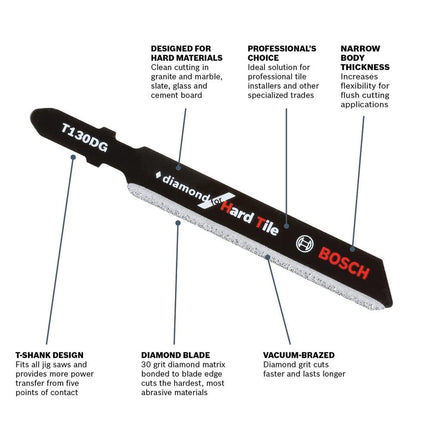 Bosch T130DG 3-1/4-Inch D Grit Jig Saw Blade