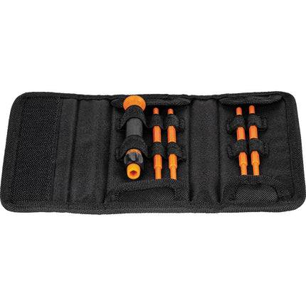 Klein Tools 32584INSR Precision 8-in-1 Screwdriver Set with Case, 1000V Rated Insulated Set with Phillips, Slotted and Tamperproof TORX Tips