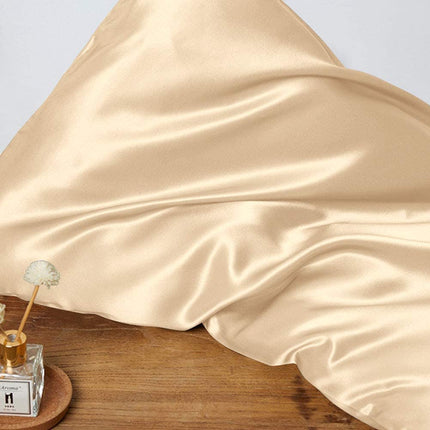 THXSILK Silk Pillowcase for Hair and Skin, 100% Mulberry Silk Bed Pillowcase 22 Momme, Hypoallergenic Soft Breathable Both Sides Silk Pillow Case with Hidden Zipper, King Size Pillow Cases(Beige)