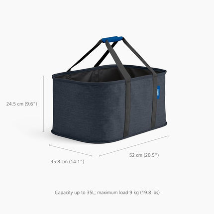 Joseph Joseph Hold-All, Collapsible 35L Washing laundry basket bag, durable fabric, moisture resistant - Carbon Black