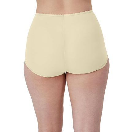 Bali Women's Skimp Skamp Underwear, Full Coverage Brief, Panty Lines, 3-Pack, Moonlight/Moonlight/Moonlight, 9
