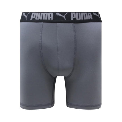 PUMA Men's 4 Pack Active Stretch Boxer Briefs, Black/Red, S