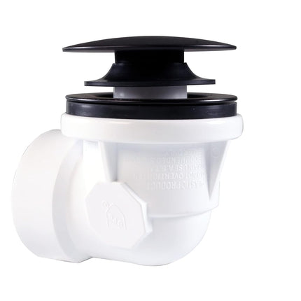 Westbrass 493244H-4-05 12" & 4" Bath Waste & Overflow Assembly with Tip-Toe Drain Plug and Illusionary Faceplate-SCH. 40 PVC Pipe, Polished Nickel