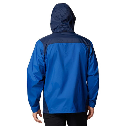 Columbia Mens Glennaker Lake II Rain Jacket, Mountain Blue/Collegiate Navy, 2X
