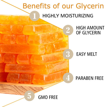 Honey Raw Soap Base Organic,Glycerin Bars to Make Homemade Soap Melt and Pour Soap Base - 5.2LB