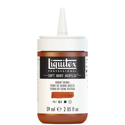 Liquitex Professional Soft Body Acrylic Paint 2-oz bottle, Burnt Sienna